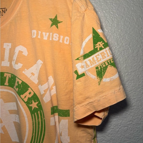 American fighter by Affliction Orange Green XL Men’s - Picture 4 of 9
